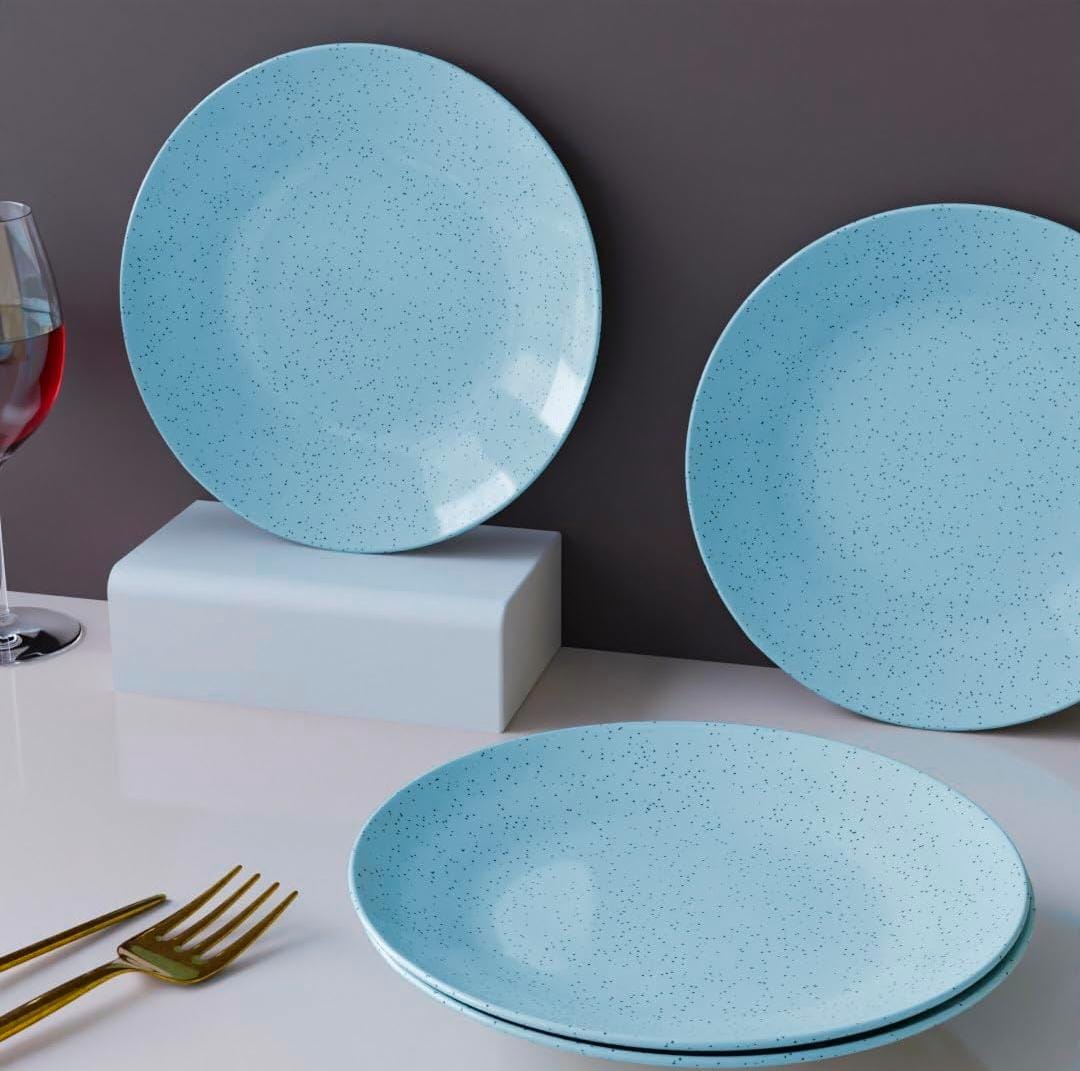 blue ceramic plates set of 4